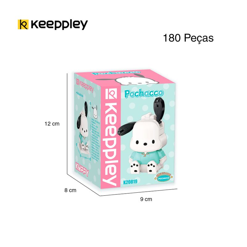 Bloco de montar Personagem Pochacco Hello Kitty e Amigos Keepplay