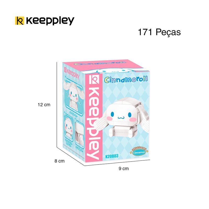 Bloco de montar Personagem Cinnamoroll Hello Kitty e Amigos Keepplay
