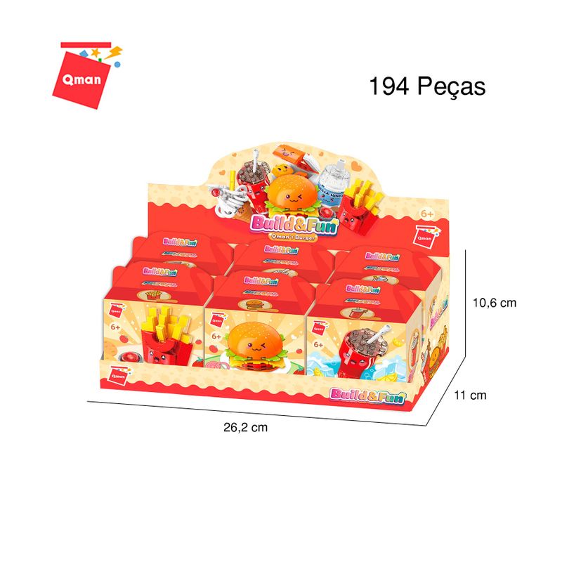 Bloco de Montar Set Build & Fun Fast Food Keepplay