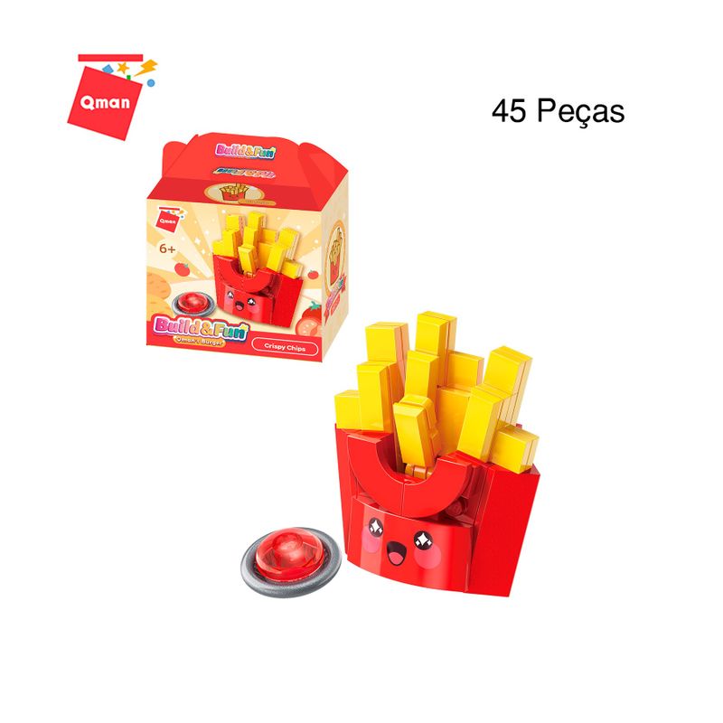 Bloco de Montar Set Build & Fun Fast Food Keepplay