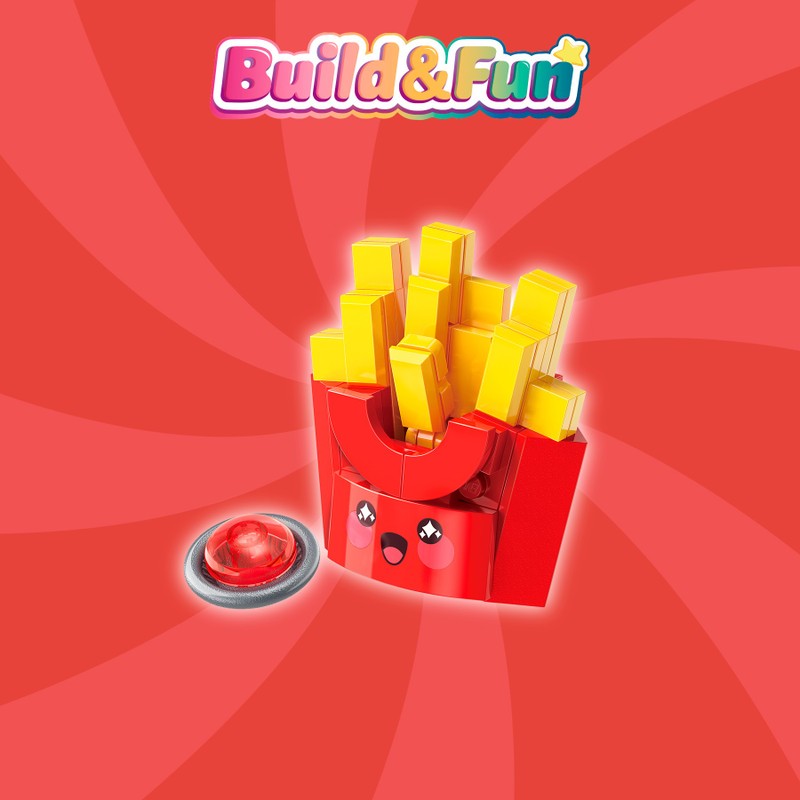 Bloco de Montar Batata Frita Build & Fun Fast Food Qman   