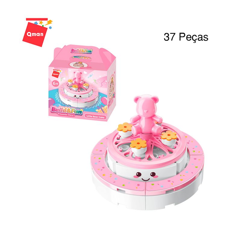 Bloco de Montar Set Build & Fun Comidinhas Keepplay