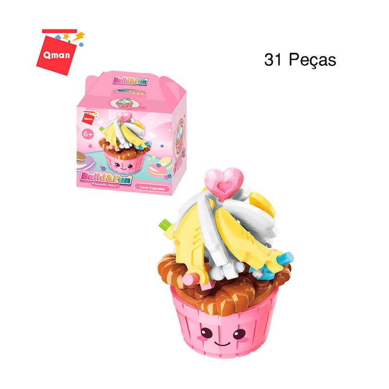 Bloco de Montar Set Build & Fun Comidinhas Keepplay