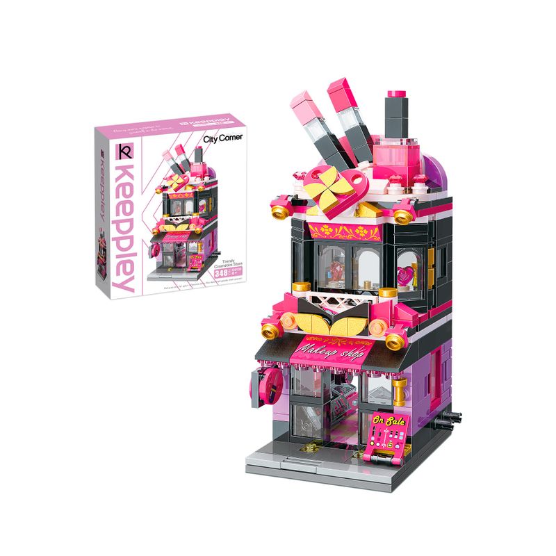 Bloco de Montar Loja de Cosméticos City Corner Keepplay