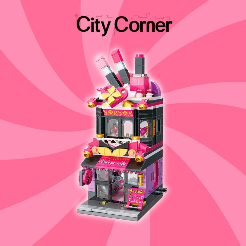 Bloco de Montar Loja de Cosméticos City Corner Keepplay