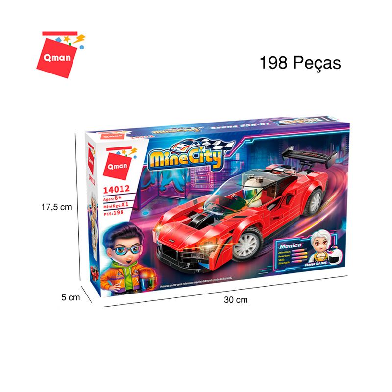 Bloco de Montar Carro Senna S5N-N1 Mine City Keepplay
