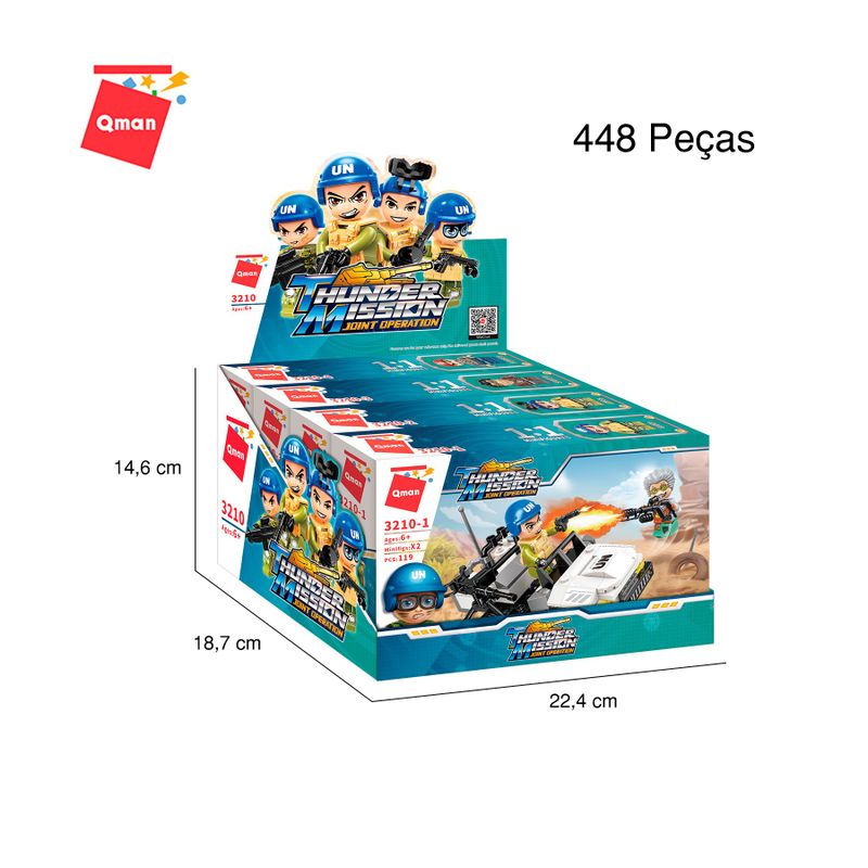 Bloco de Montar Set Thunder Mission Keepplay