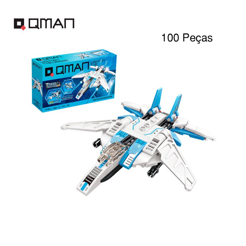 Bloco de Montar Set Trans Collector Espaço 6 em 1 Keepplay