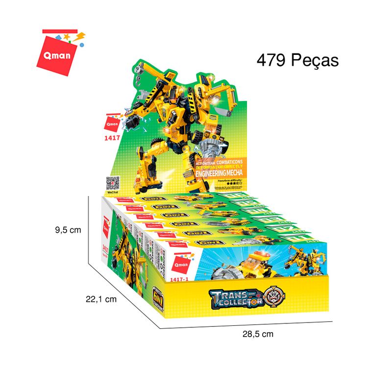 Bloco de Montar Set Trans Collector Construção Keepplay