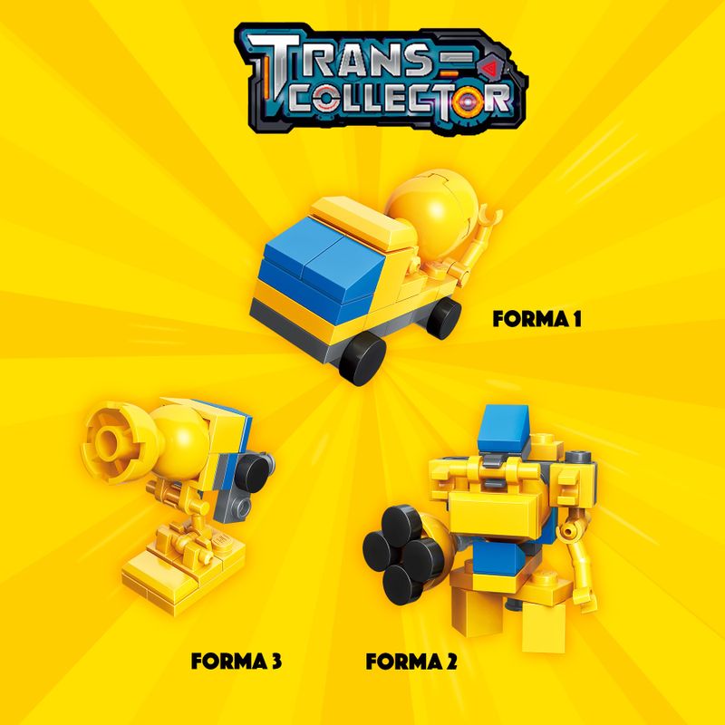 Bloco de Montar Caminhão Betoneira Trans Collector Construção e Polícial 3 em 1 Keepplay