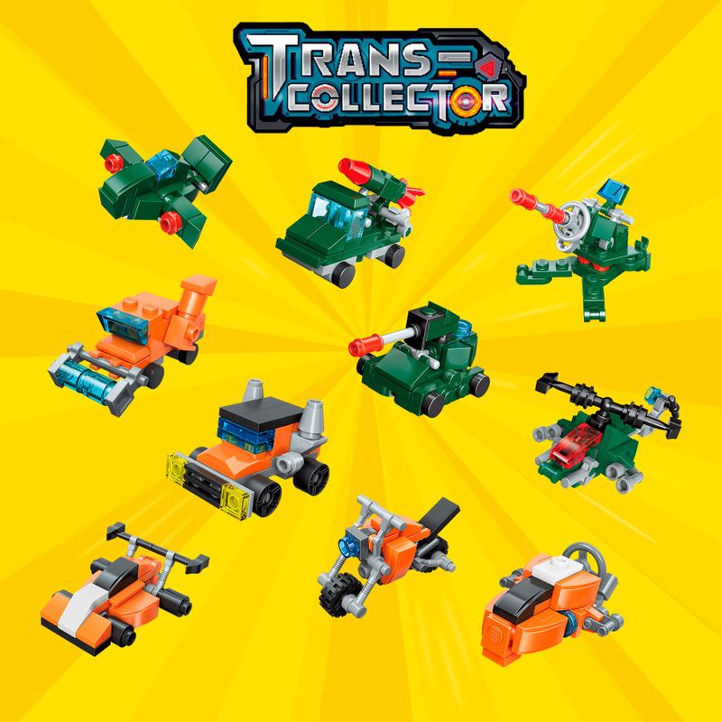 Bloco de Montar Set Trans Collector Militar e Transportes 3 em 1 Keepplay