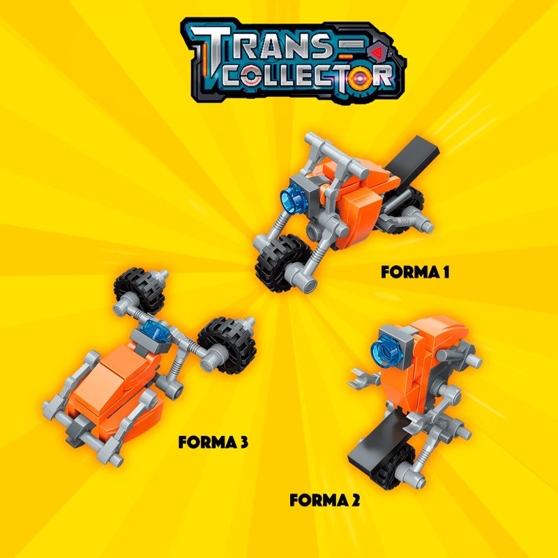 Bloco de Montar Motocicleta Trans Collector Militar e Transportes 3 em 1 Keepplay