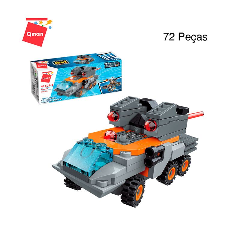 Bloco de Montar Set Trans Collector Veículos Blindados Keepplay