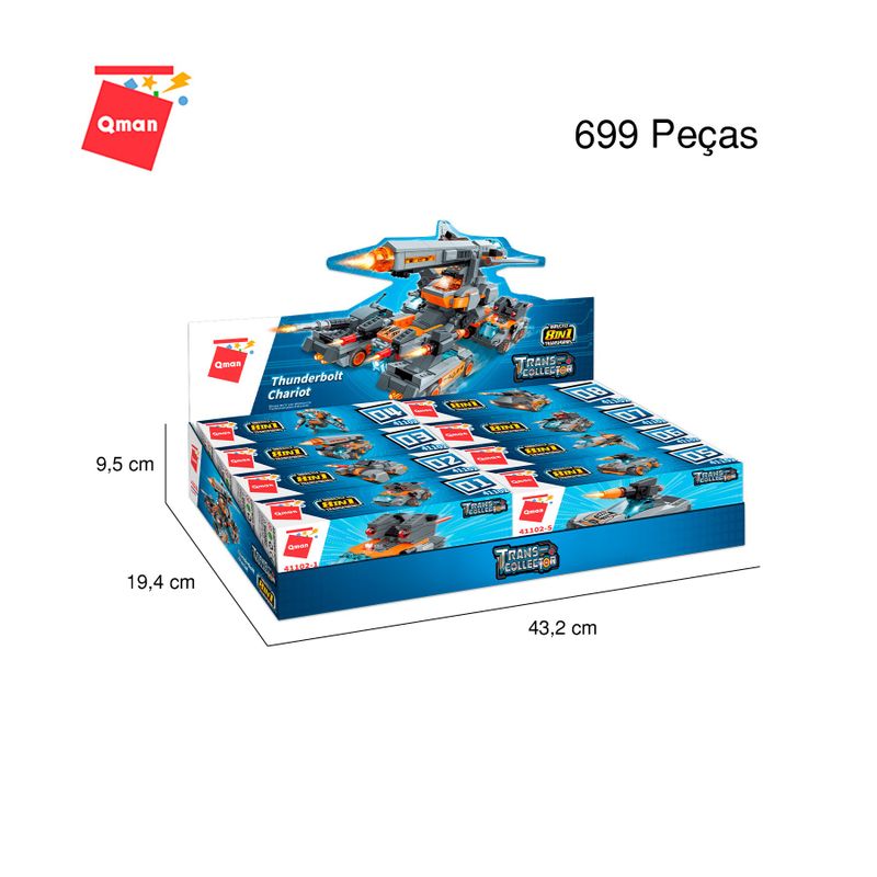 Bloco de Montar Set Trans Collector Veículos Blindados Keepplay