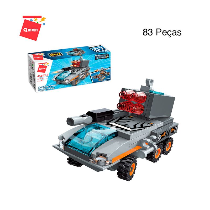 Bloco de Montar Set Trans Collector Veículos Blindados Keepplay