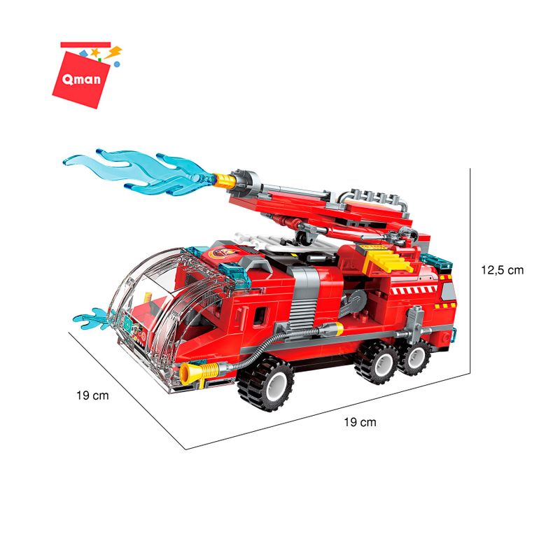 Bloco de Montar Set Combat Zones Super Bombeiro Keepplay