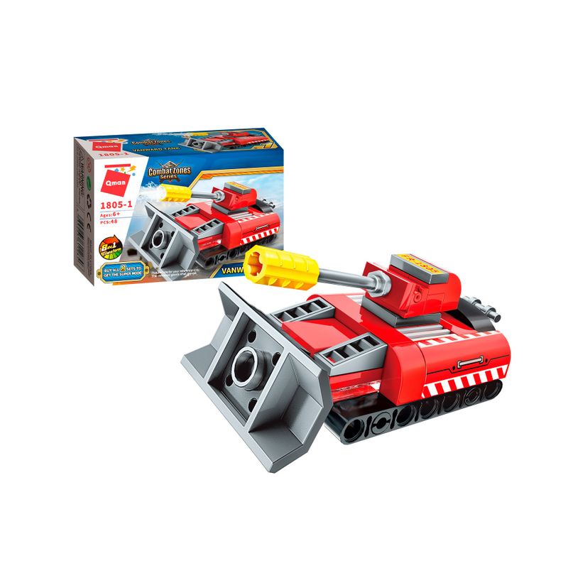 Bloco de Montar Tanque de Bombeiro Combat Zones Super Bombeiro Keepplay