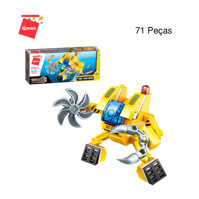 Bloco de Montar Robô The Legend of Chariot Super Construção Keepplay