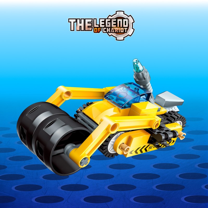 Bloco de Montar Rolo Compressor The Legend of Chariot Super Construção Qman