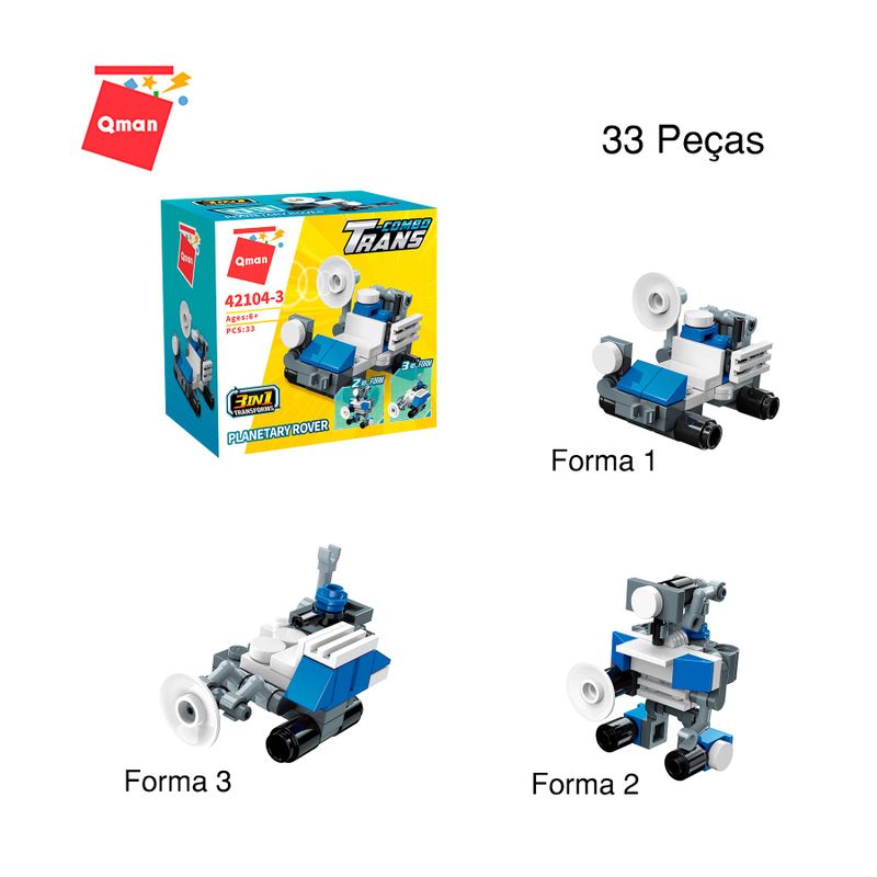 Bloco de Montar Set Combo Transportes Expedição Keepplay