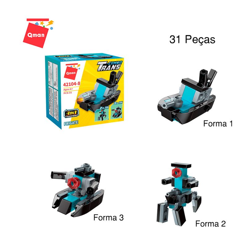 Bloco de Montar Set Combo Transportes Expedição Keepplay