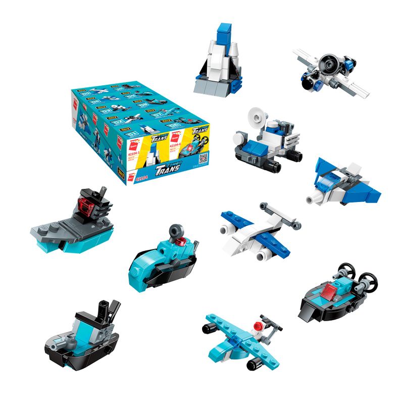 Bloco de Montar Set Combo Transportes Expedição Keepplay