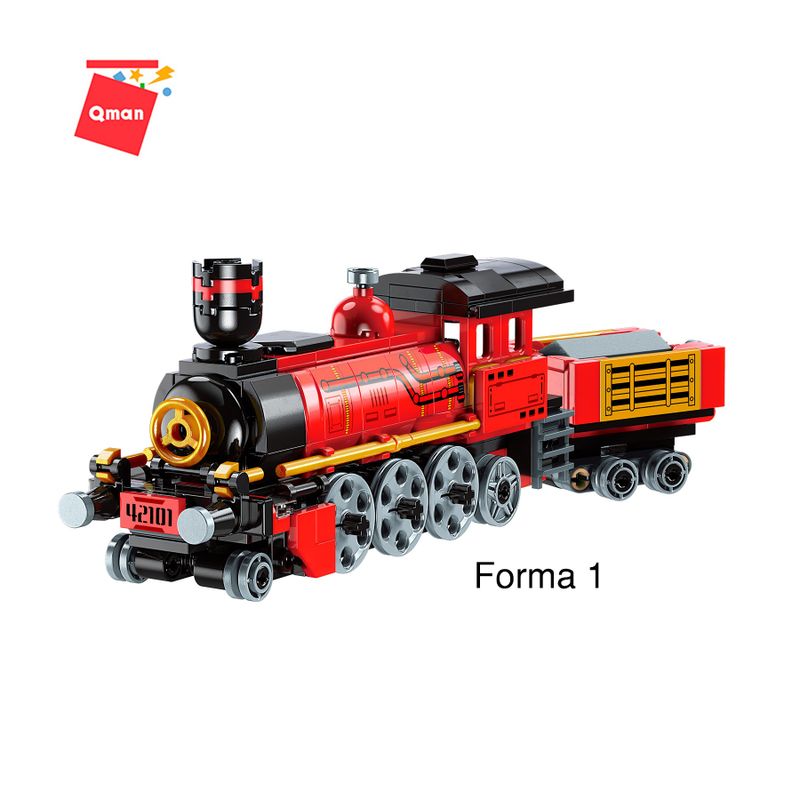 Bloco de Montar Mestre do Poder Combo Transportes 3 em 1 Keepplay