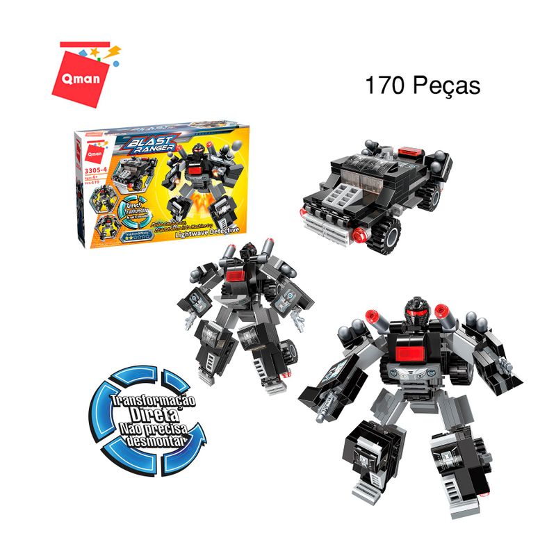 Bloco de Montar Set Blast Ranger Robô Keepplay