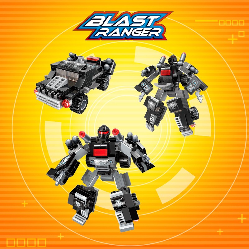 Bloco de Montar Detetive Lightwave Blast Ranger Robô Qman