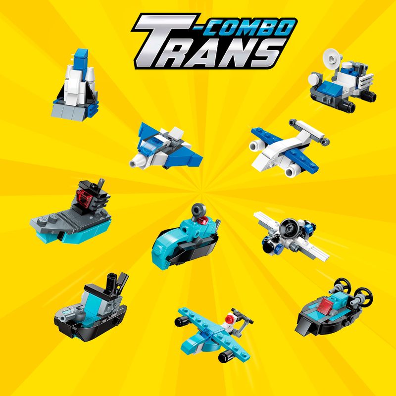 Bloco de Montar Set Combo Transportes Expedição Keepplay