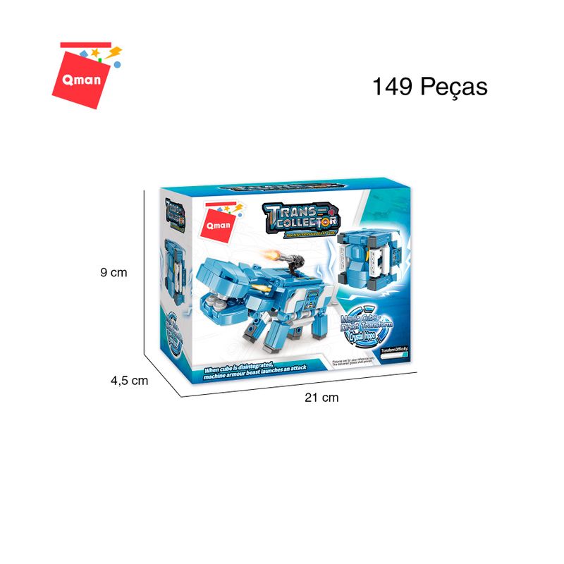 Bloco de Montar O Hipopótamo de Cristal Trans Collector Keepplay