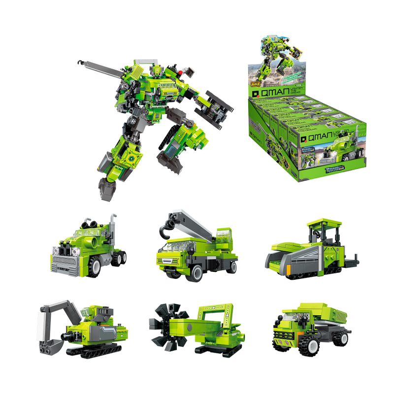 Bloco de Montar Set Veículos Pesados Trans Collector Keepplay