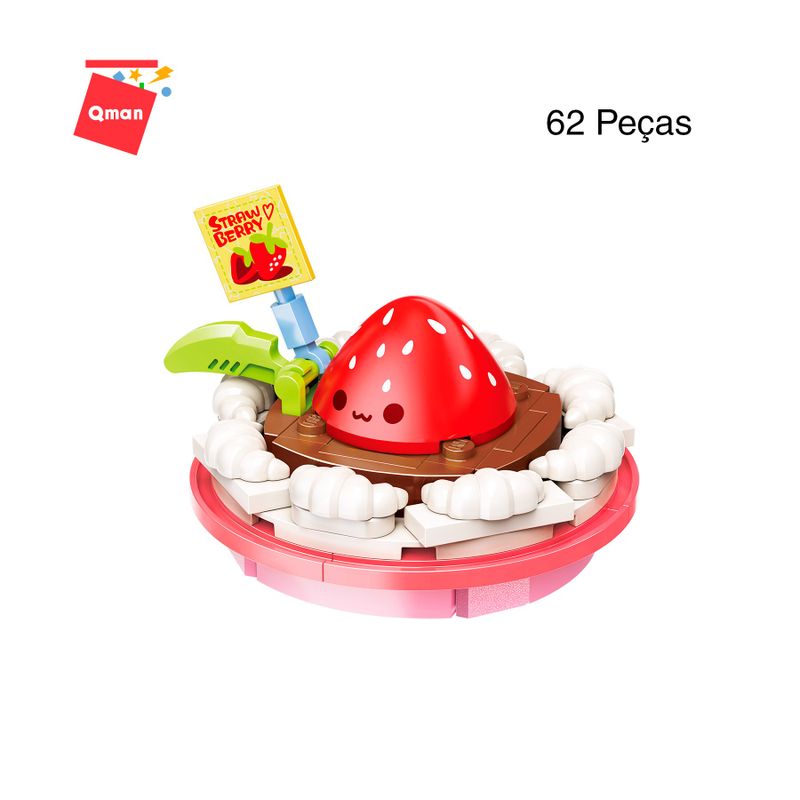 Bloco de Montar Set Build & Fun Comidinhas de Restaurante Keepplay
