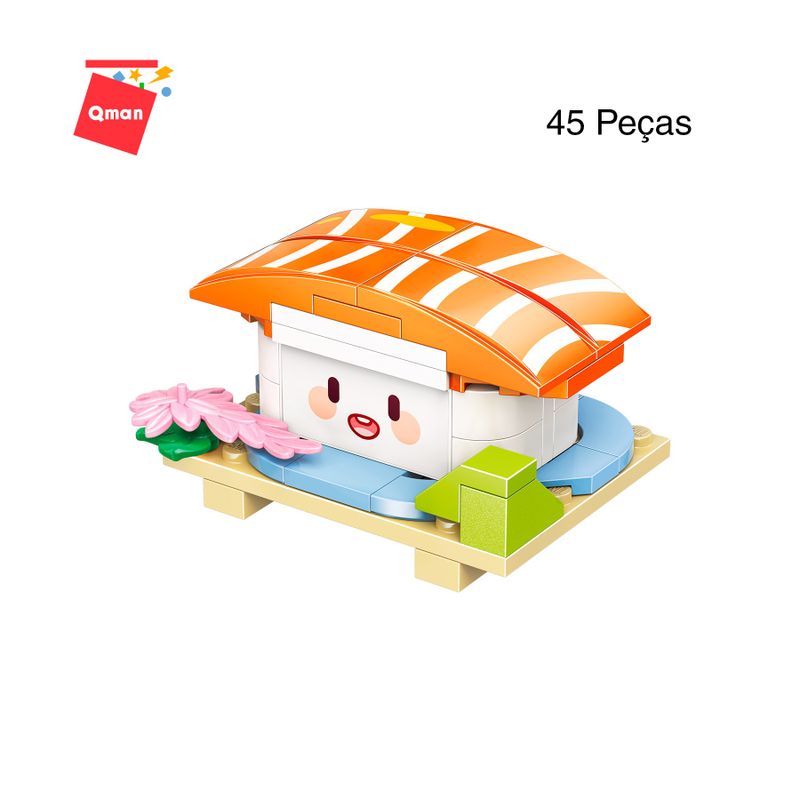 Bloco de Montar Set Build & Fun Comidinhas de Restaurante Keepplay