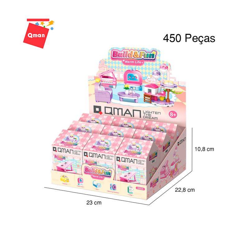 Bloco de Montar Set Build e Fun Casa Keepplay
