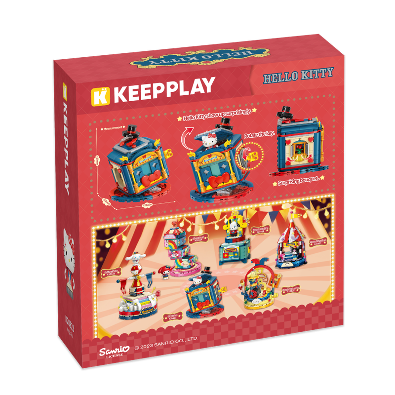 Bloco de Montar Caixa Mágica Hello Kitty e Amigos Keepplay