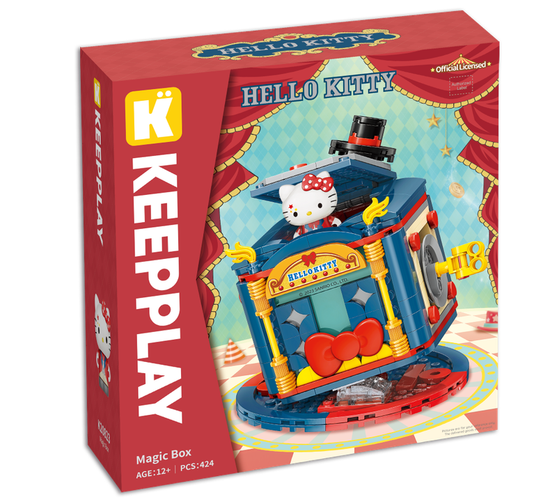 Bloco de Montar Caixa Mágica Hello Kitty e Amigos Keepplay