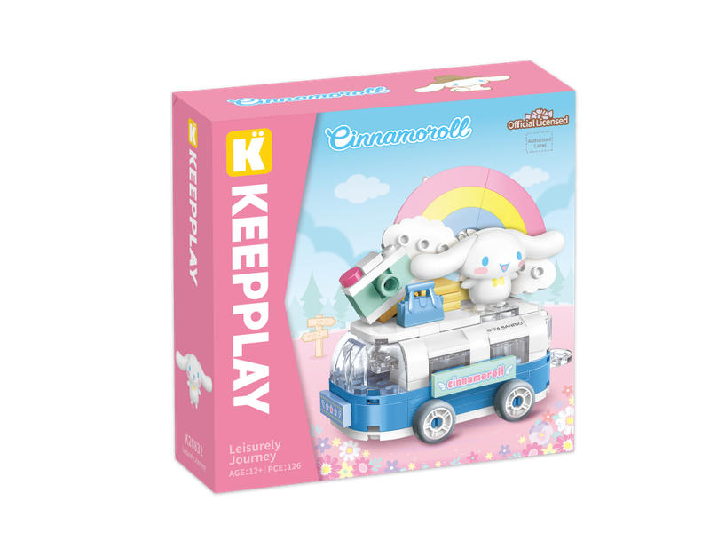 Bloco de Montar Viagem de Lazer Cinnamoroll Hello Kitty e Amigos Keepplay