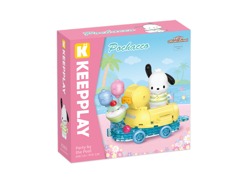 Bloco de Montar Festa na Piscina Pochaco Hello Kitty e Amigos Keepplay