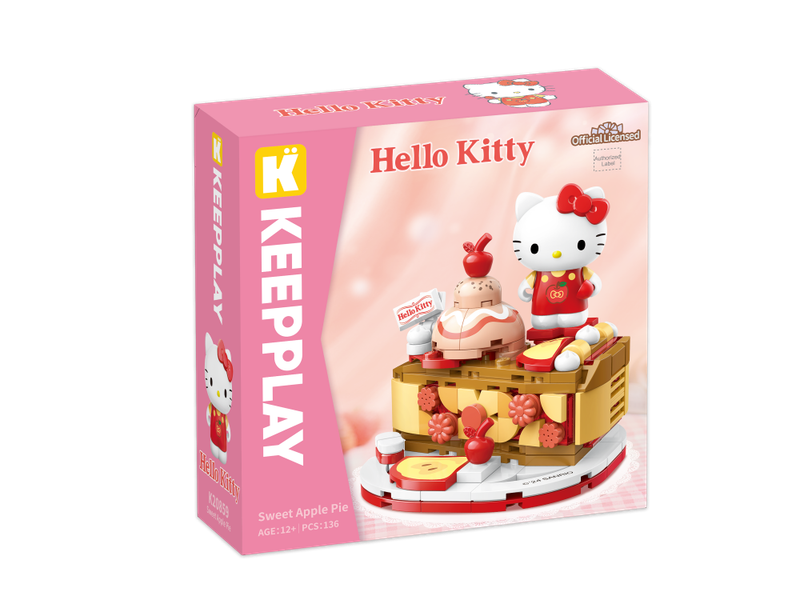 Bloco de Montar Torta de Maça Doce Hello Kitty e Amigos Keepplay