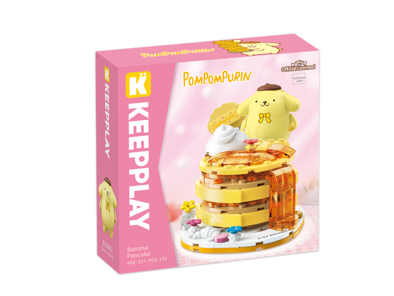 Bloco de Montar Panqueca de Banana Pompompurin Hello Kitty e Amigos Keepplay