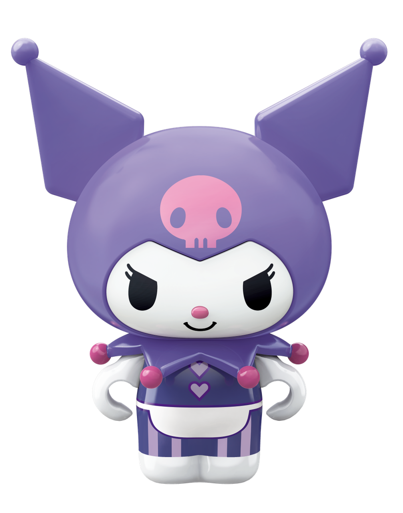 Bloco de Montar Pote de Doces Coloridos Kuromi Hello Kitty e Amigos Keepplay
