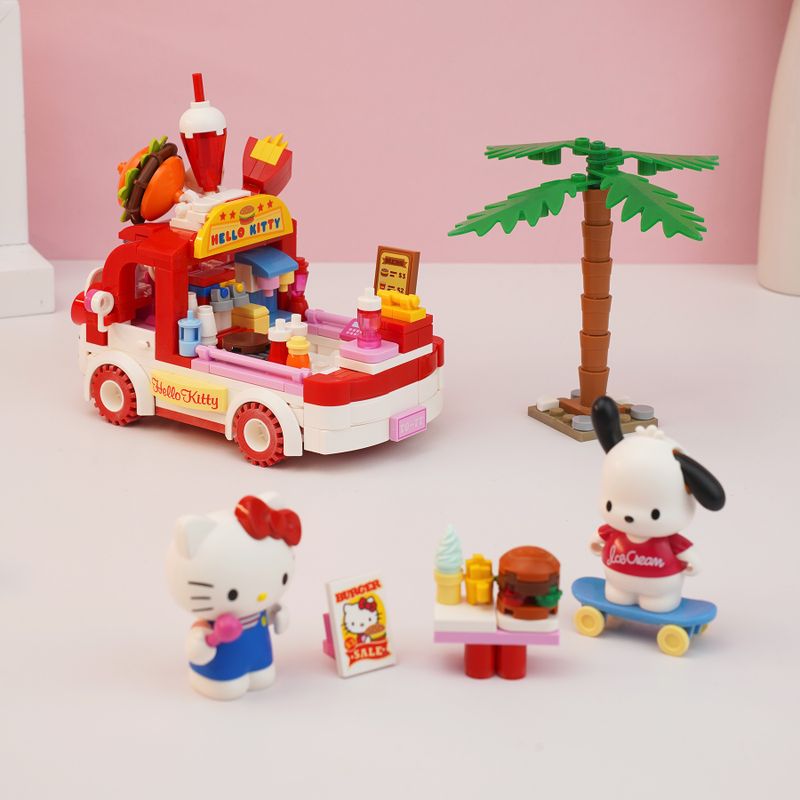 Bloco de Montar Food Truck Pochacco Hello Kitty e Amigos Keepplay