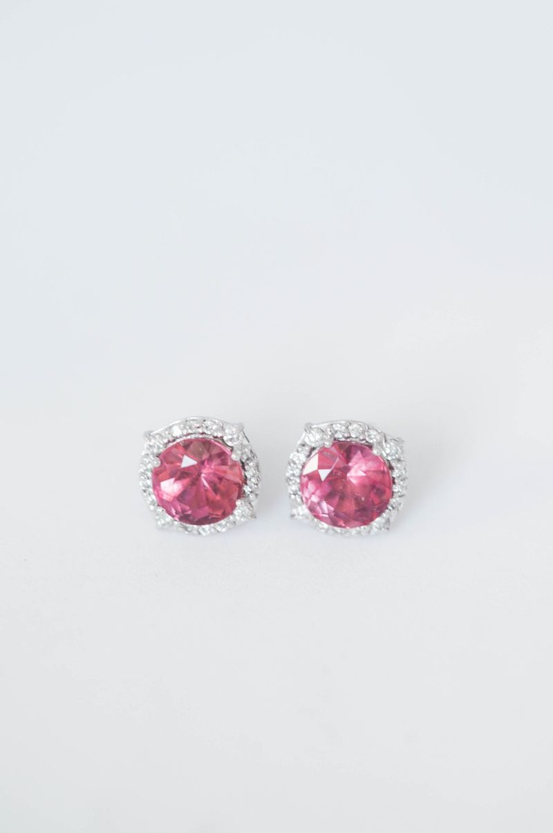 Brinco Sweet Rose Turmalina Rosa