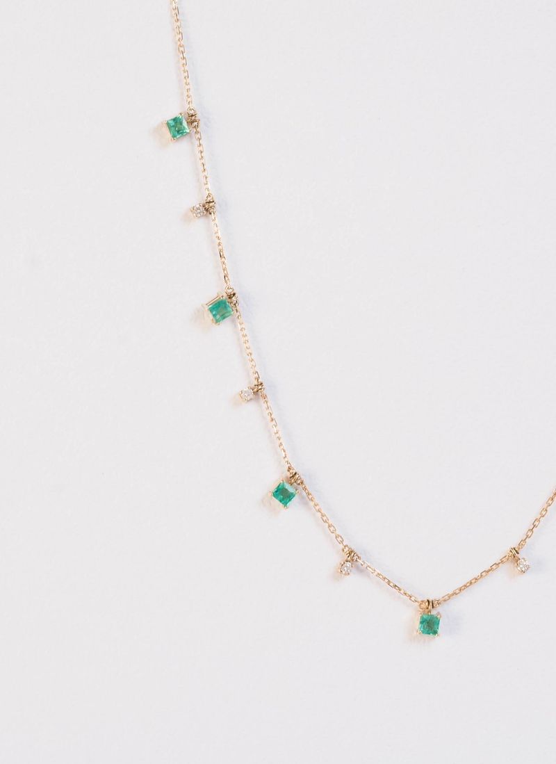 Colar Princess Esmeralda e Diamante