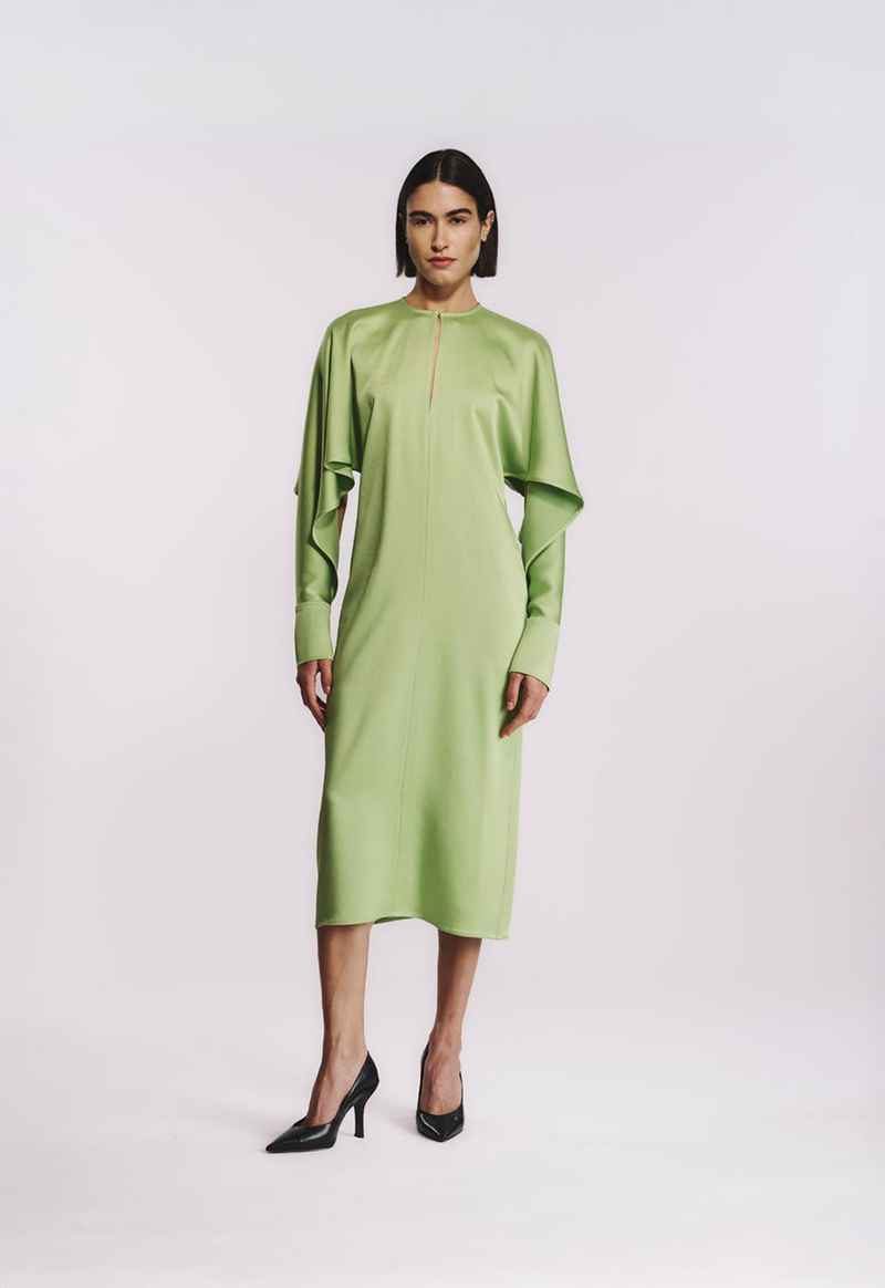 Vestido Midi com Abertura 