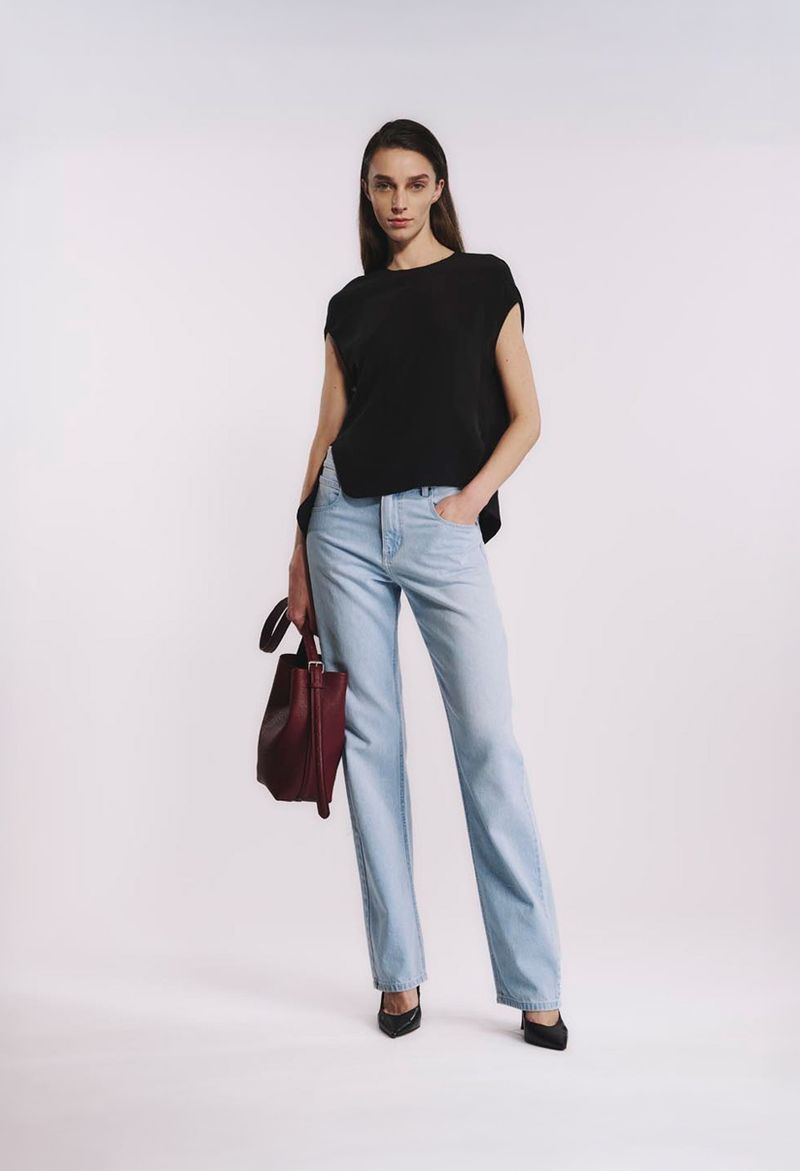 Calça Jeans Reta Slim 