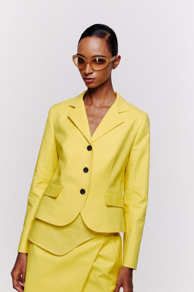 Blazer Curto Cutaway Liso 