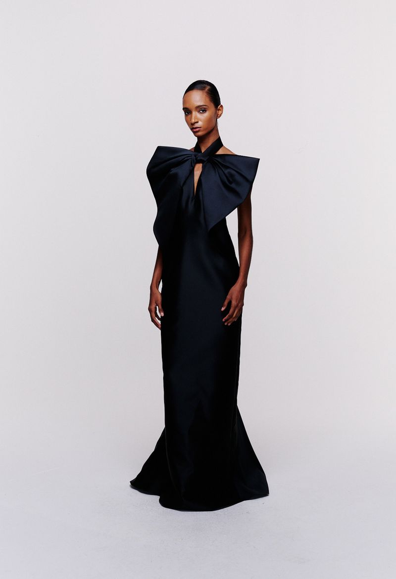 Vestido Longo Laço Drapeado 