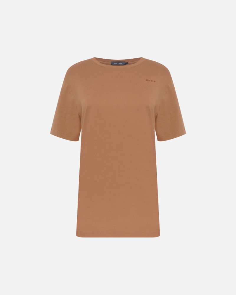 Camiseta Rocio Bordada Caramelo
